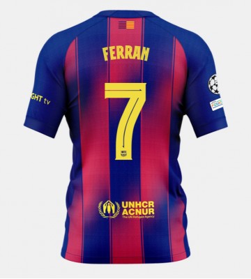 Barcelona Ferran Torres #7 Hjemmebanetrøje 2025-26 Kortærmet